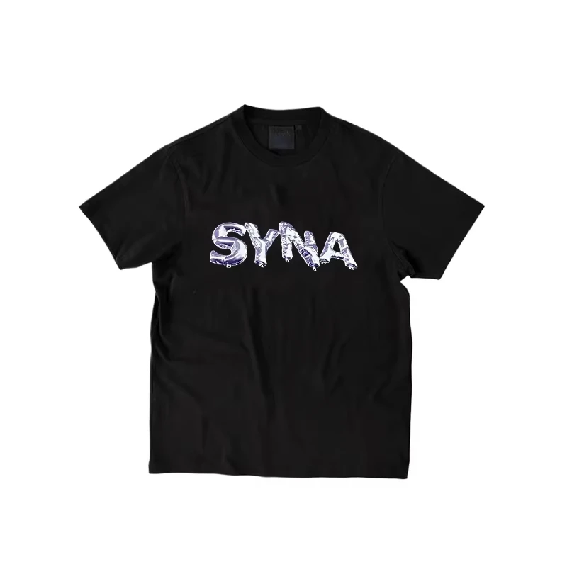

2025 Syna World Hip Hop T Shirt Printed Short Sleeve Men Women Casual Cotton T-Shirt High Street Y2K Summer Tops Clothing