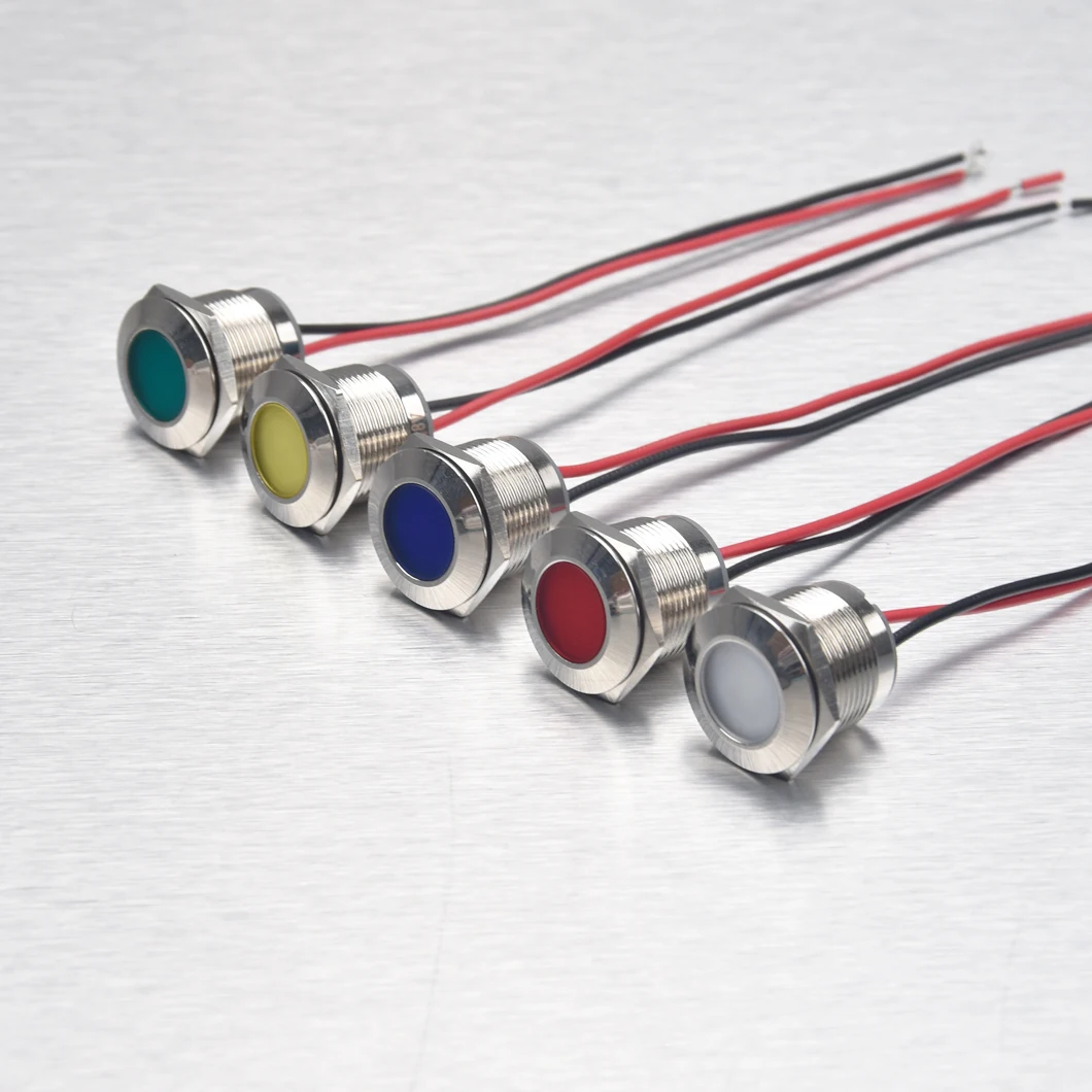 

Высокое качество 19 мм металлический индикатор с плоской головкой AD/DC 3-48 В/220 В светодиодный промышленный сигнальный светильник с проволочной кабелем 150 мм контрольный свет