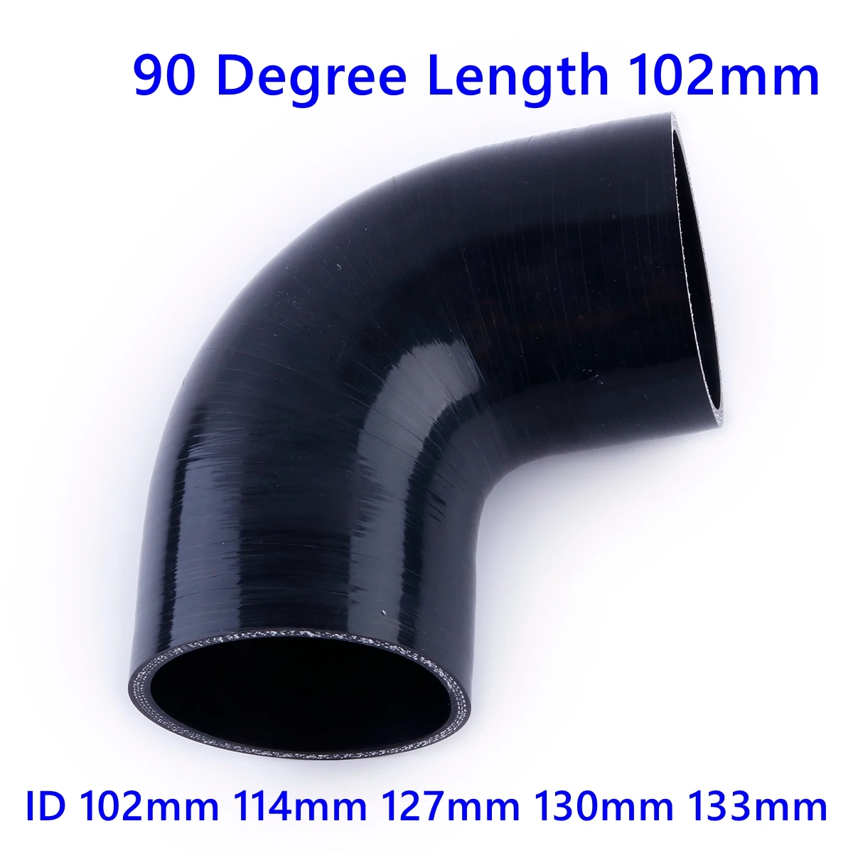 

Black 90 Degree Elbow General Silicone Hose Coolant Intercooler Tube Pipe ID 102mm 114mm 127mm 130mm 133mm 3 Or 4 Ply