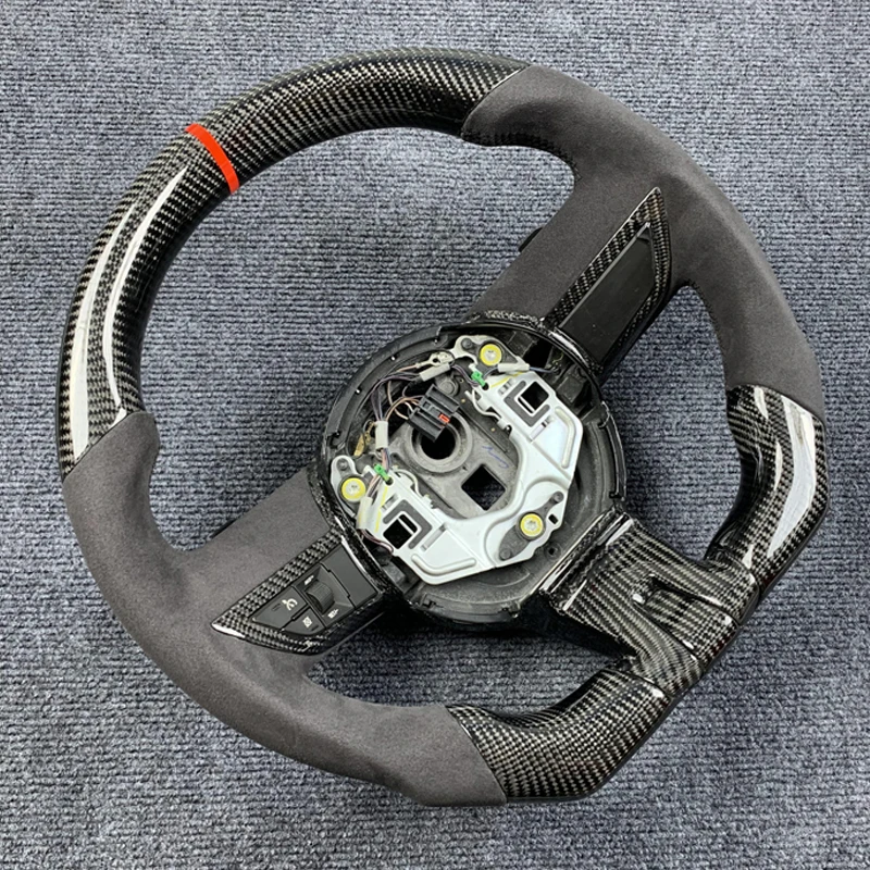 Carbon Fiber Steering Wheel For Chevrolet Camaro 2009 2010 2011 Car Accessories Alcanta Leather Customized