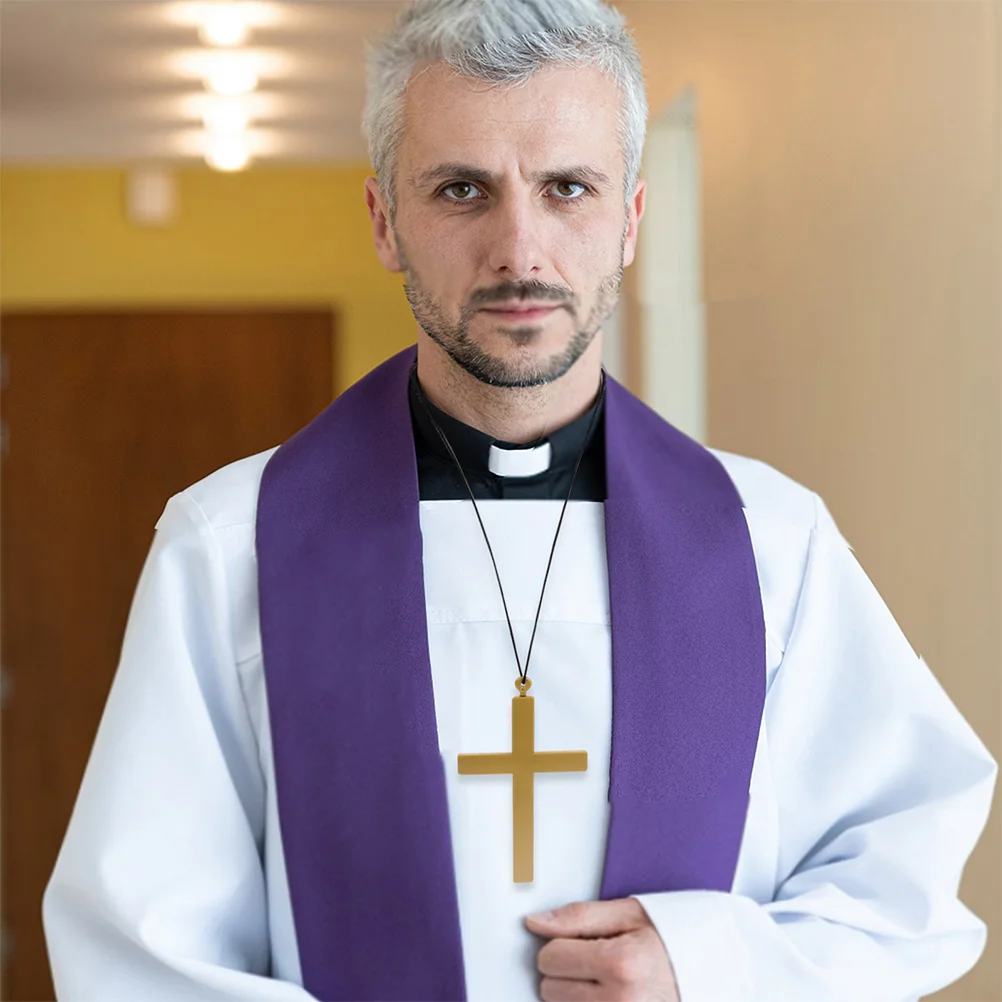 

For Men Women Religious Pendant Plastic Cross Ornament Church Accessory Halloween Cosplay Decor Faith