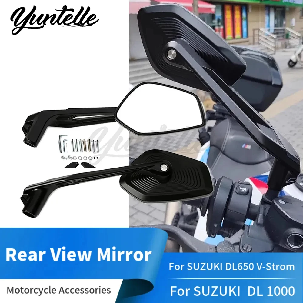 1 Pair Side Rear View Mirrors For SUZUKI DL650 DL1000 V-Strom DL 650 DL 1000 Motorcycle Accessories Broad Vision Rearview Mirror