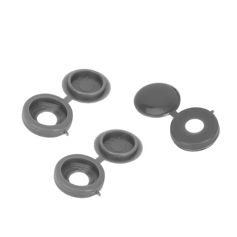 AFOURT-400 Pcs Screw Cap Plastic Hinged Screw Head Covers Screw Cover Caps Snap-On Replacement Screw Decorative Covers (Grey)