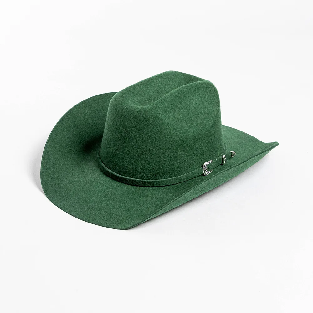 Cowboyhut aus 100 % Wolle, Herbst und Winter, gleiche Farbe, Accessoires, klassischer Panama-Cowboyhut, Sombrero Vaquero – Detail 10