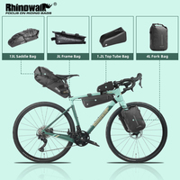 Rhinowalk Bicycle Bag Waterproof Set 1.2L-13L Bike Fork Bag Top Tube Bag Tail Bag Triangle Frame Bag Bikepacking Cycling Bag