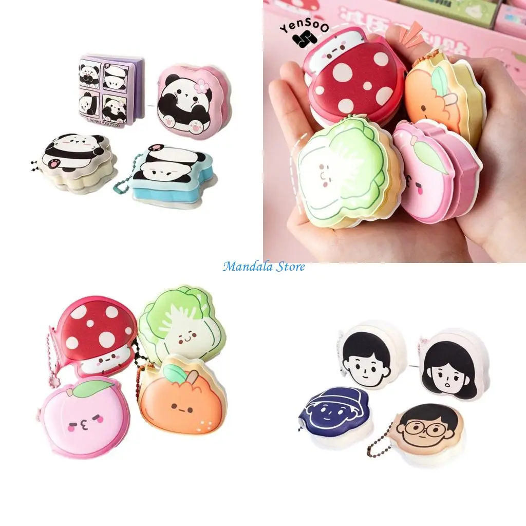 U2JC Soft Touches Cartoon Memo Pad Chain Sticky Note Portable Creative Inspiration