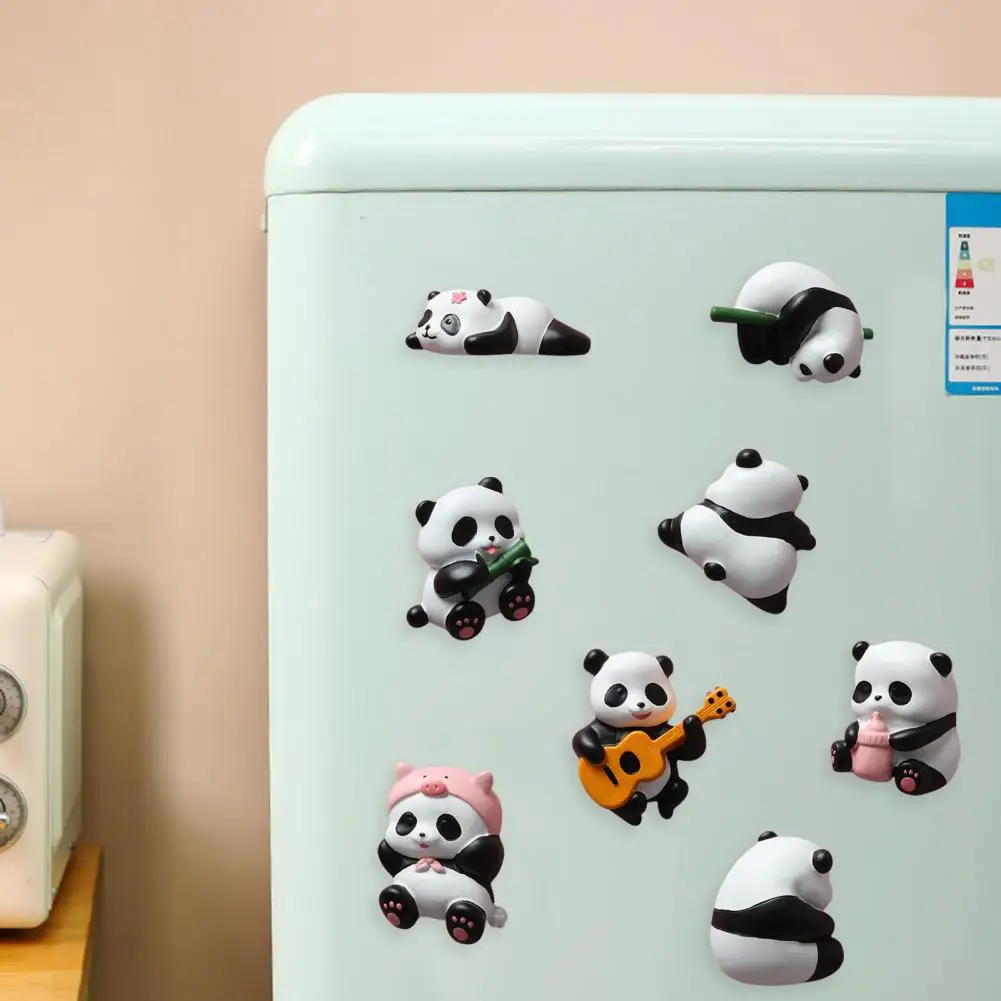 Refrigerator Magnet 3d Resin Fridge Magnet Set Panda Shape Cultural Photo Wall Stickers Unique Refrigerator Decor Personality