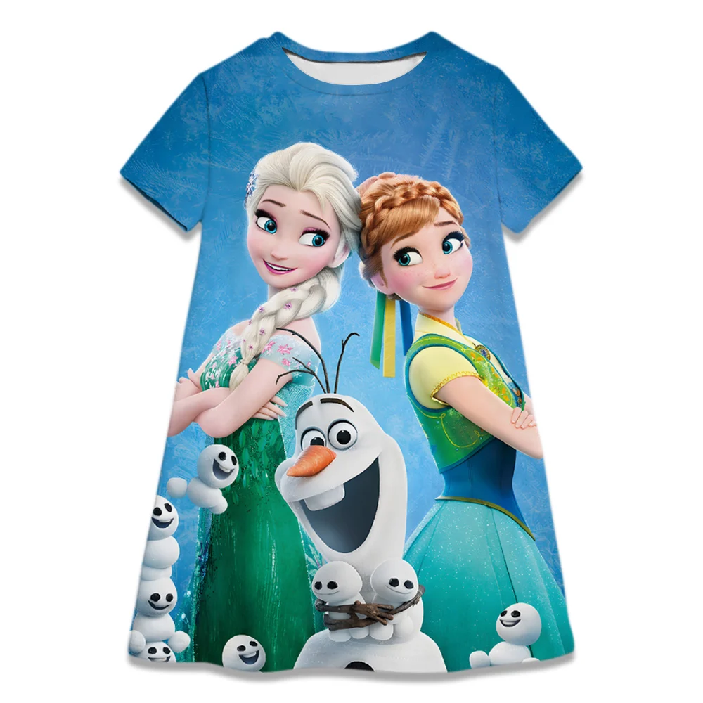 Vestido de princesa Elsa y Anna de Frozen de Disney para niñas de 2 a 8 años, vestidos de fiesta de cumpleaños, gran oferta