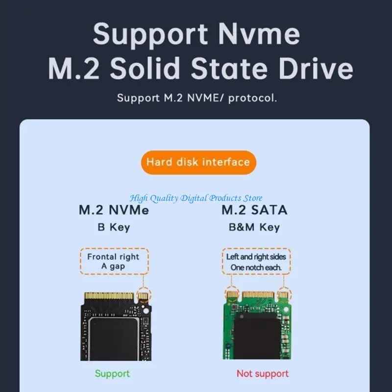 U2JE 40 جيجابت في الثانية M.2 NVMe SSD، صندوق محرك الأقراص الصلبة الخارجي UsbC، يدعم 2230-80 #4