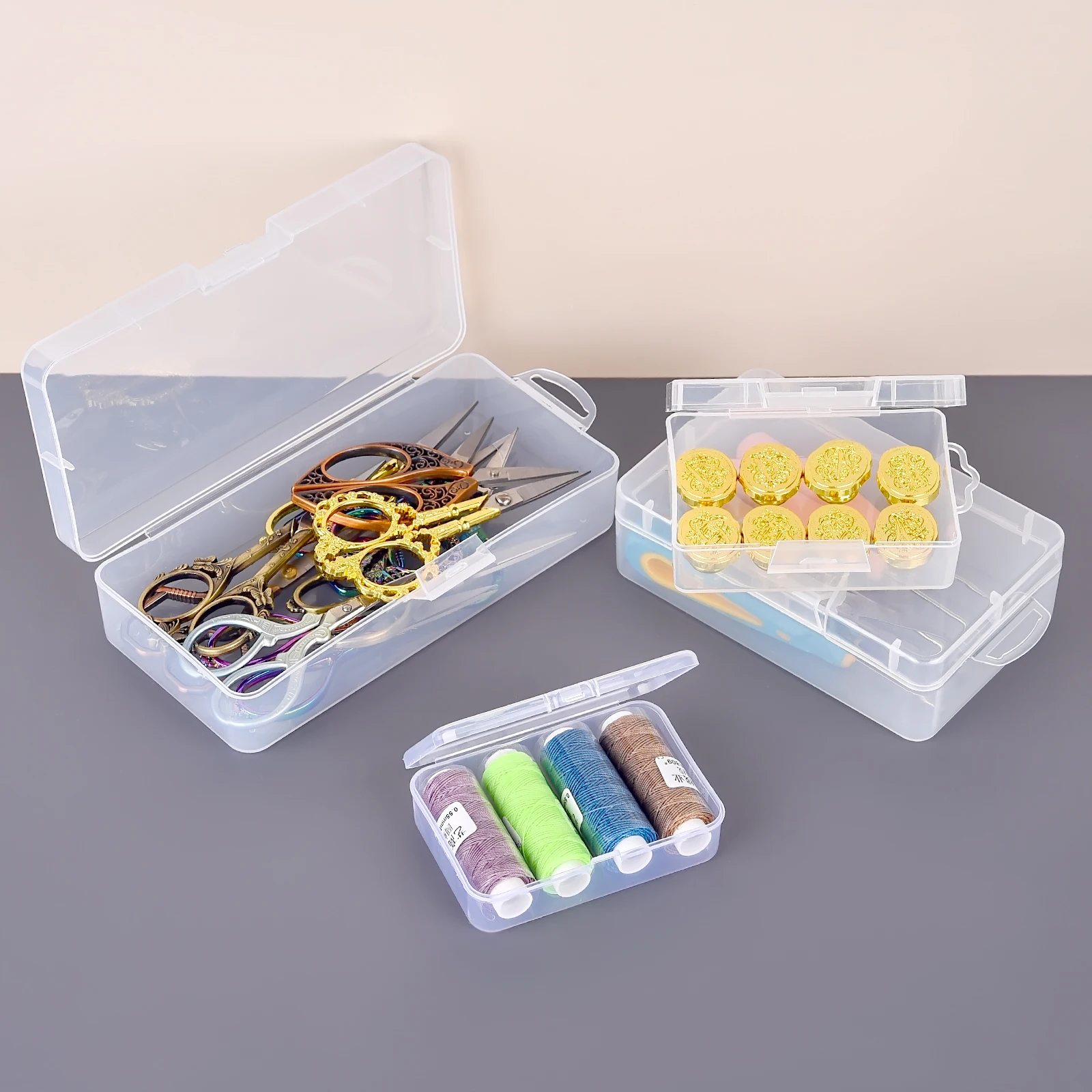 Small Rectangular Plastic Box Storage for Jewelry