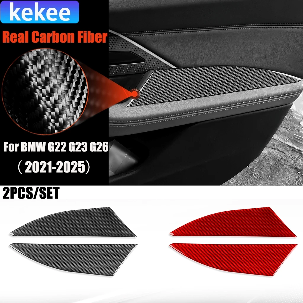 

Carbon Fiber Car Accessories Front Door Armrest Modified Interior Trim Cover Sticker For BMW 4 Series 4 Door G22 G23 G26 21-2025
