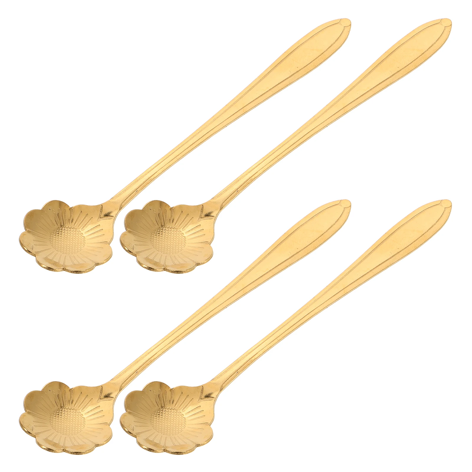 

4pcs Coffee Stainless Steel Elegant Stirring Mixing Dessert Spoon For Kitchen Tea Party Sugar Scoop Yogurt Ice Cream Spoon Bar