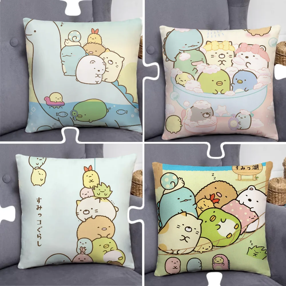 

Kawaii S-Sumikko G-Gurashi Pillow Case Pillowcase Home Sofa Cushions Car Cushions Pillowcover Office Pillowshell Pillow