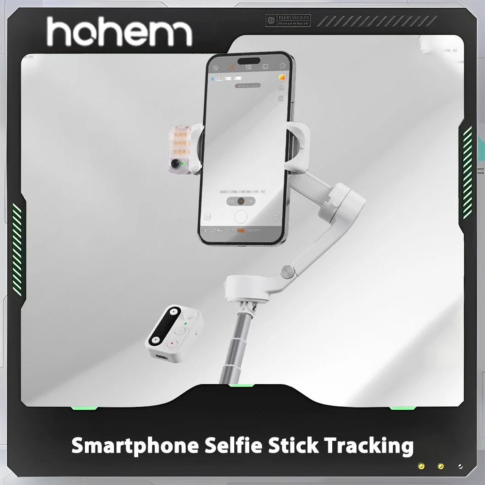 Hohem V3 Ai Smartphone Selfie Stick Tracking Anti Shake Handheld Stabilizer Tripod light Magnetic Camera Selfie Stick Customized