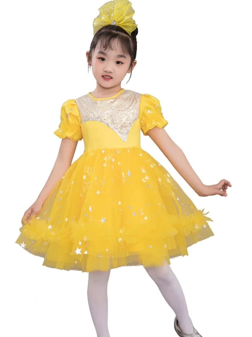 

Костюмы для выступлений, детские пышные шифоновые платья для девочек, мы все маленькие звезды, танцевальные сестры, милые мальчики