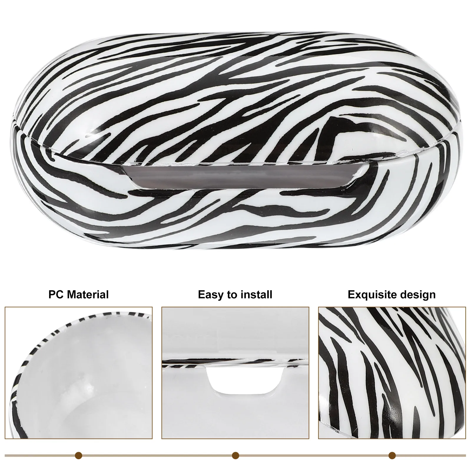 

Ear Buds Zebra Pattern Headphone Cover Earbuds Case Skin Headphones Protective for Earphone Wireless Miss