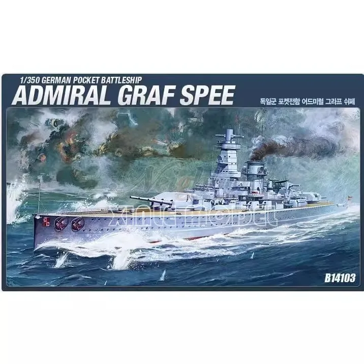 

Academy Ship Model Kit 14103 German Pocket Battleship Admiral Graf Spee 1/350
