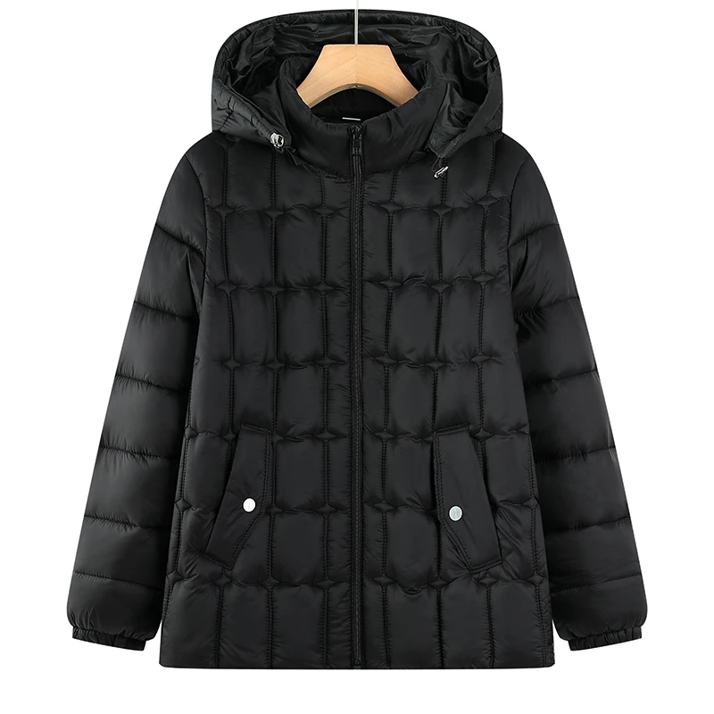 الشتاء أسفل سترة قطن سميكة الدافئة سترات المرأة مقنعين معطف منتفخ فضفاض معطف غير رسمي القطن وسادة مبطنة ملابس خارجية الإناث