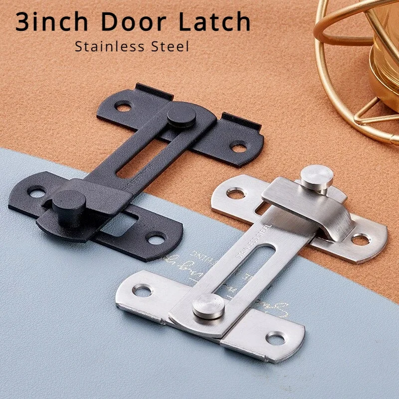 

Sliding Barn Door Latch 180Degree Right Angle Gate Latch Door Bolts Wine Cooler Closet Window Garage Latch Plug Baby Safety Lock