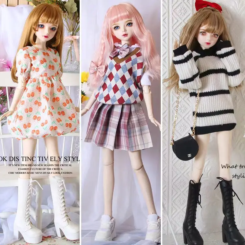 

60cm Ye Luo Li Doll Clothes 1/3 bjd Baby Clothes Kitty's Victory Princess Dress JK Uniforms Campus