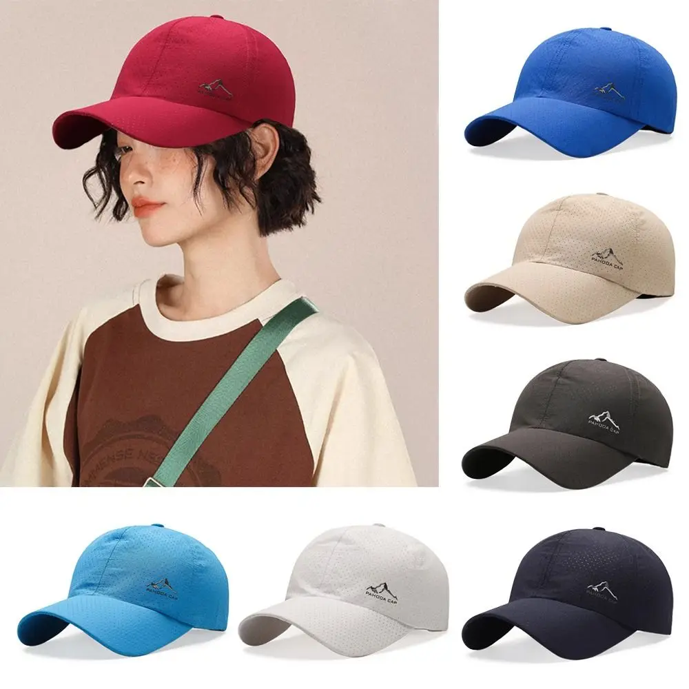 Lässige, schnell trocknende Sommer-Baseballkappe, UV-Schutz, atmungsaktive Sportkappe, verstellbare Sonnenhüte für den Außenbereich