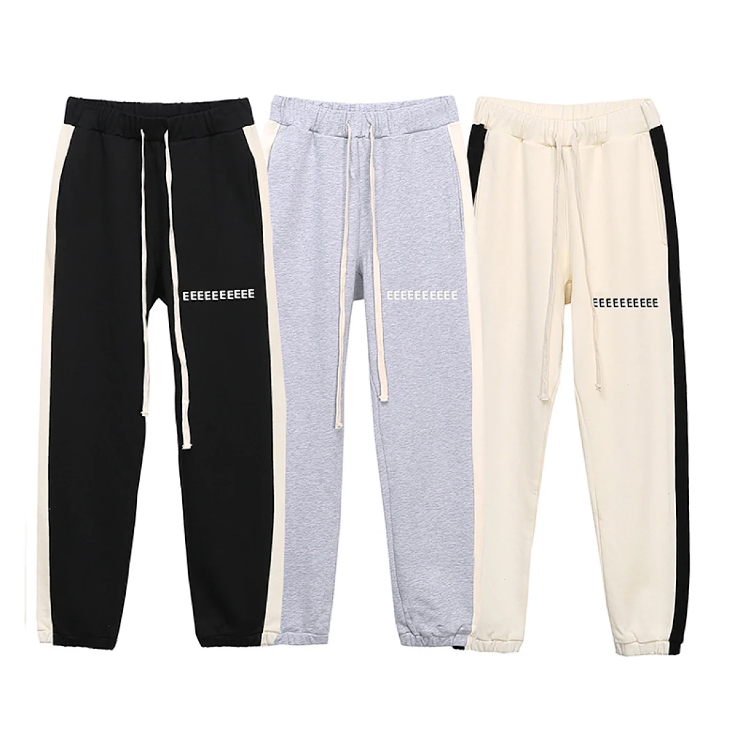 

Trendy Brand 2021 Fifth Collection Side Webbing Sweatpants High Quality Cotton Drawstring Pants Men's Streetwear Pant