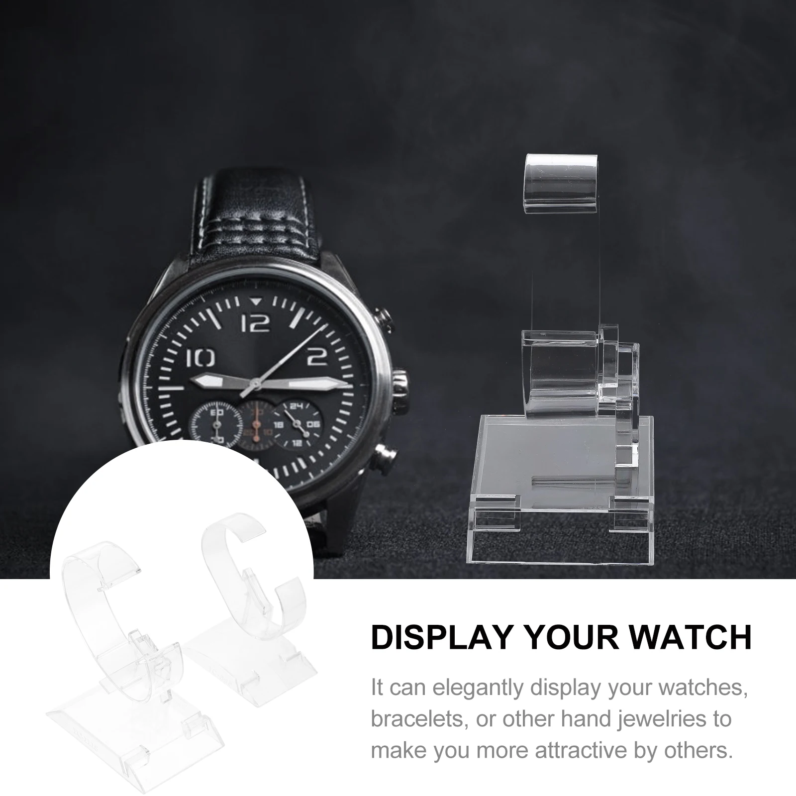 

2 pcs Transparent Watch Display St Jewelry Jewelry Showcase Showcase Holder Base Storage ganizer for Home Office