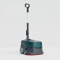 Walk Behind Mini Floor Cleaner Scrubber with Lithium Battery Multifunctional Dual Brush Floor Washer Sweeper Cleaning Machine