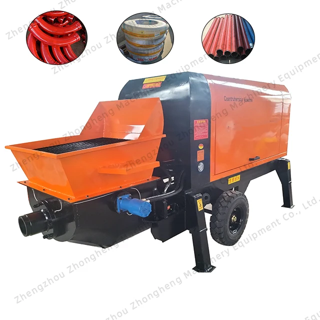 Diesel Mobile Concrete Pump With Mixer Stationary 72m Cement Pump Truck Spare Parts