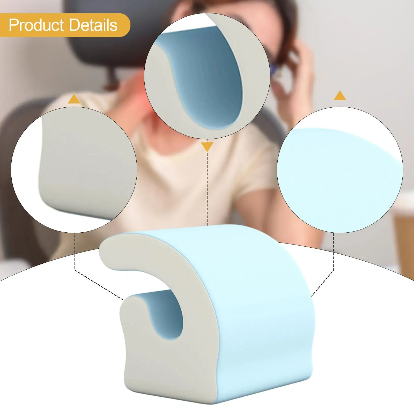 وسادة دعم الرقبة قابلة للتنفس مريحة لاستراحة الغداء والمكتب المنزلي والمدرسة #5