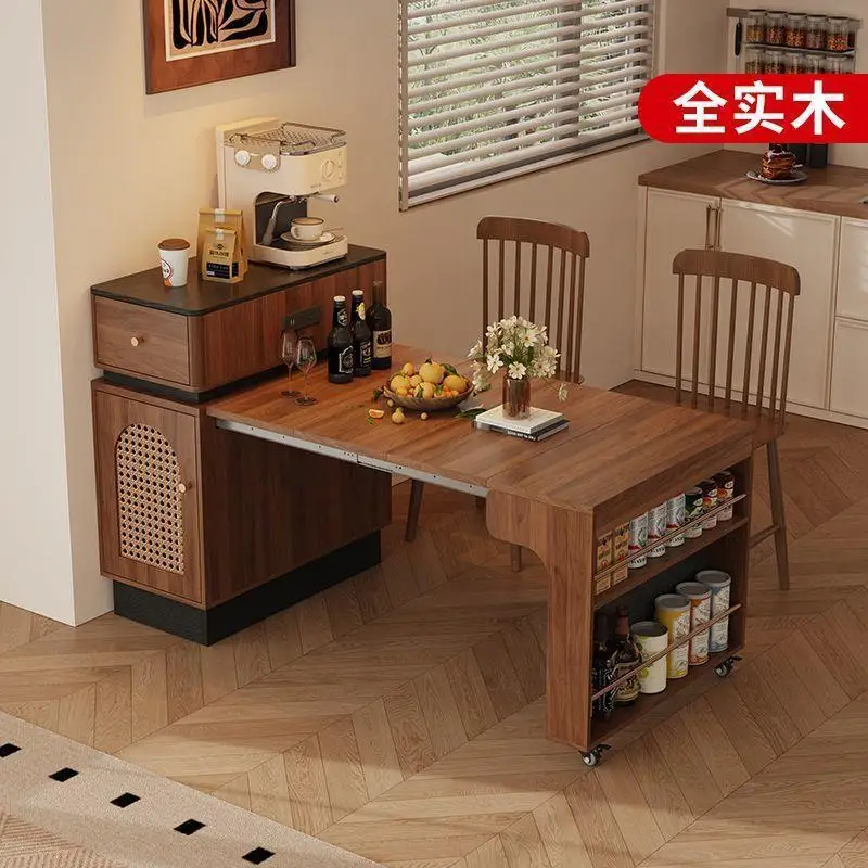 LH antique island dining table integrated household multi-functional retractable dining table