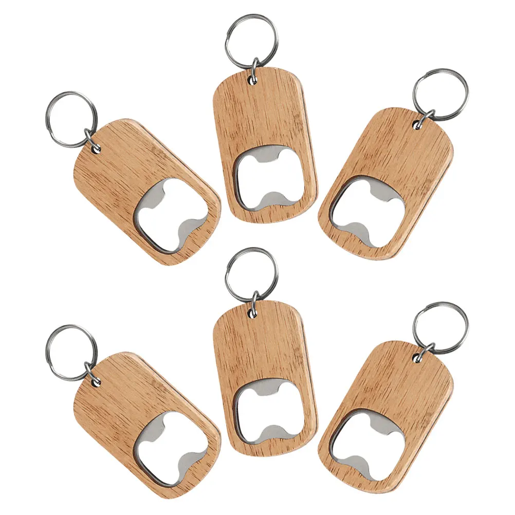 

6pcs Handle Bottle Opener Beer Tool Can Lid Remover Stainless Steel Cap Keychain Gifts Bottle Opener For Wedding Soda