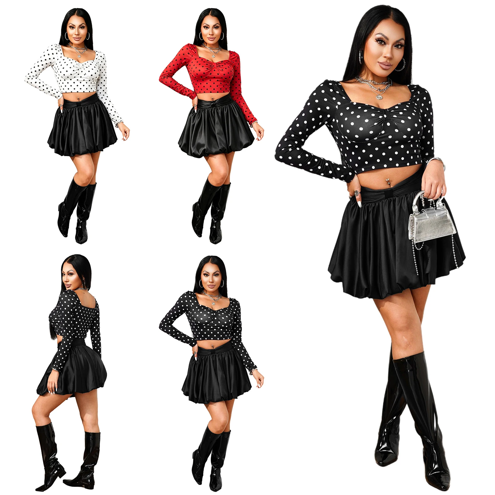 Kadın Uzun Kollu Puantiyeli Kı - Women Top Fashion incelemesi ve fiyatı