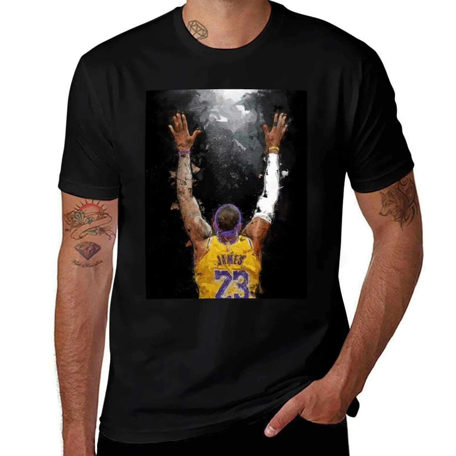 

LABRON CHALK TOSS Poste T-Shirt man t shirts cotton t shirts for man graphic vintage T-Shirt