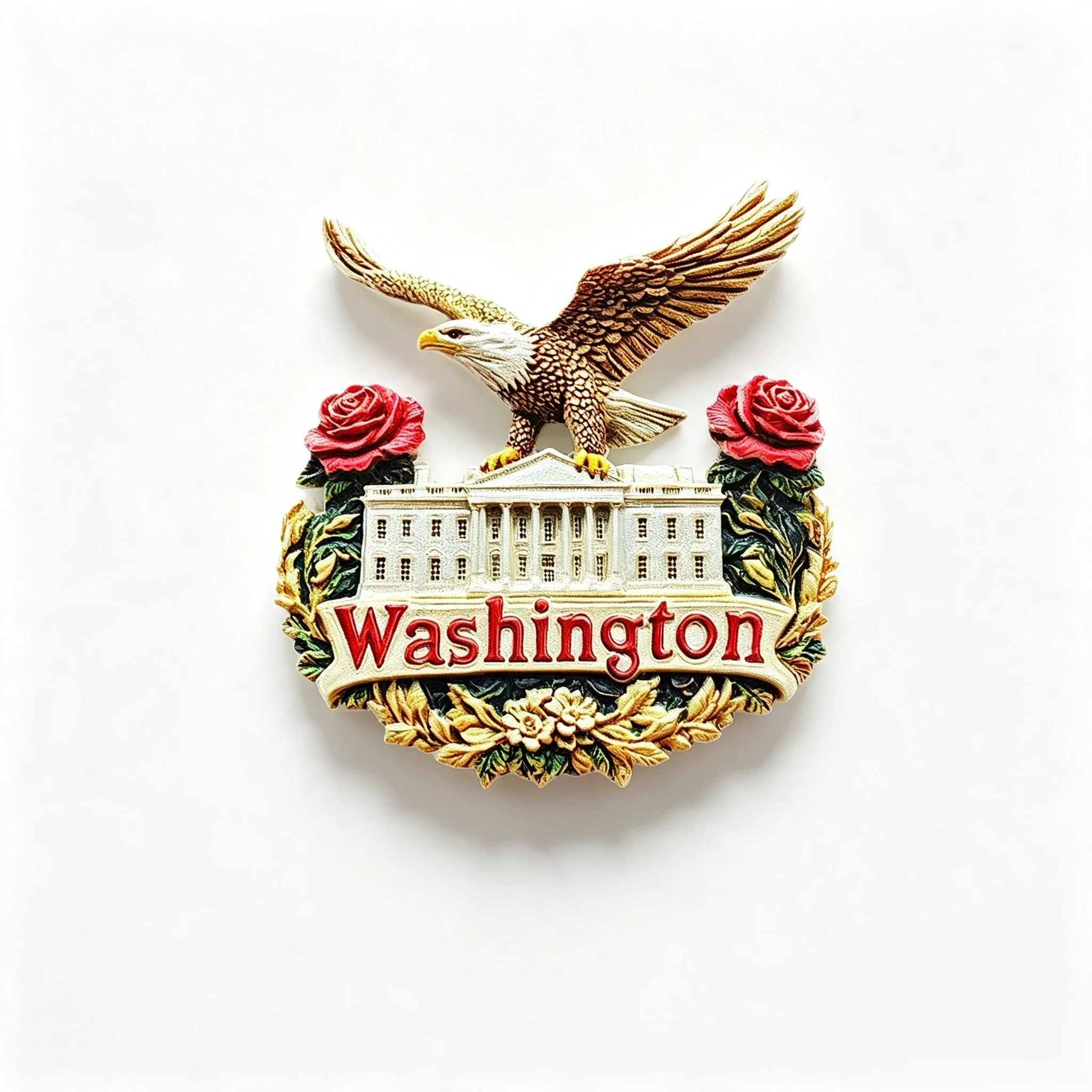 Washington DC USA 3D Resin Fridge Magnet Eagle White House Design Travel Souvenir Refrigerator Magnetic Sticker Home Collection