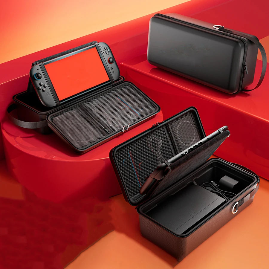 2025New  For Switch 2 Storage Bag with OLED Protective Cover, Large Capacity Portable Hard Shell Bracket Bag