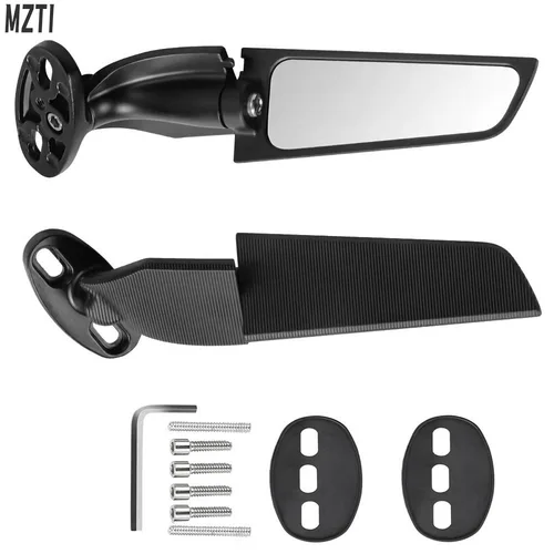 Imagen 1 del producto Espejo retrovisor giratorio ajustable con ala de viento modificada para motocicleta, para YAMAHA YZF R15 R125 R25 R3 V3 R65 LE