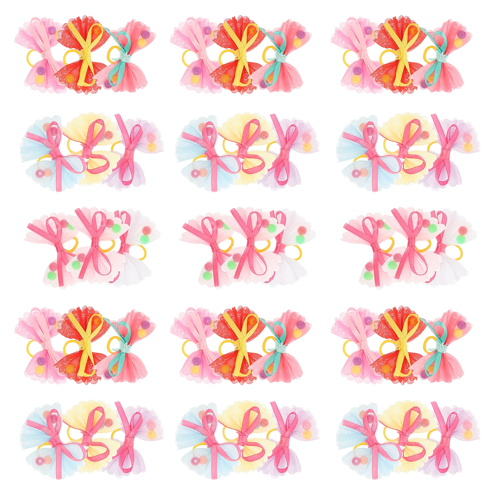 

50pcs Pet Dog Accessories Festive Grooming Bows Wear-Resistant Puppy Hair Bowties Decorative Dog Supplies Holiday Party Use