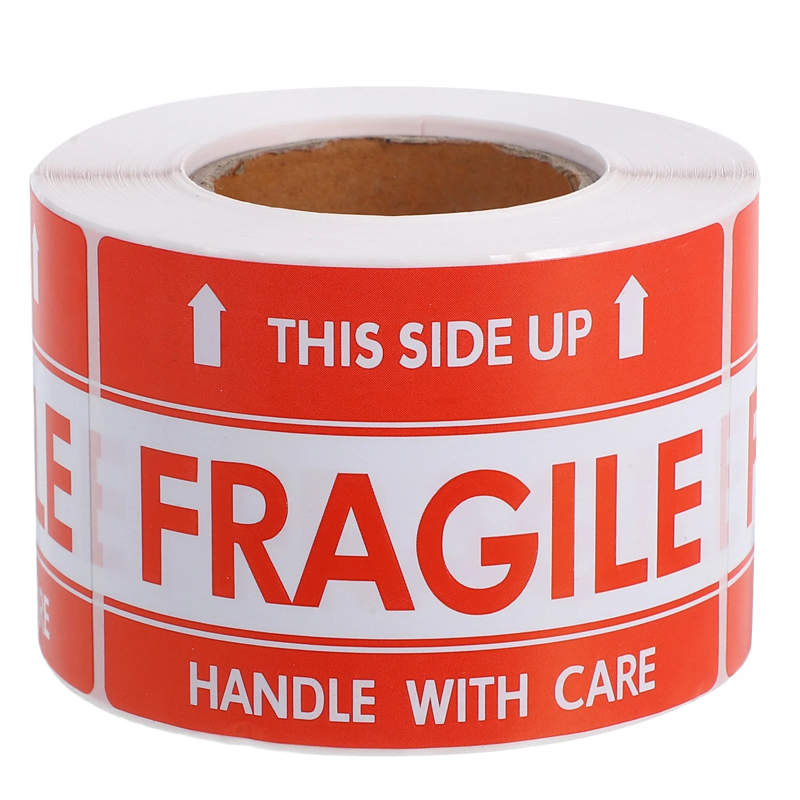 

1 Roll Red Fragile Stickers High Visibility Adhesive Warning Labels For Shipping Handling Logistics Warehousing Moving Luggage