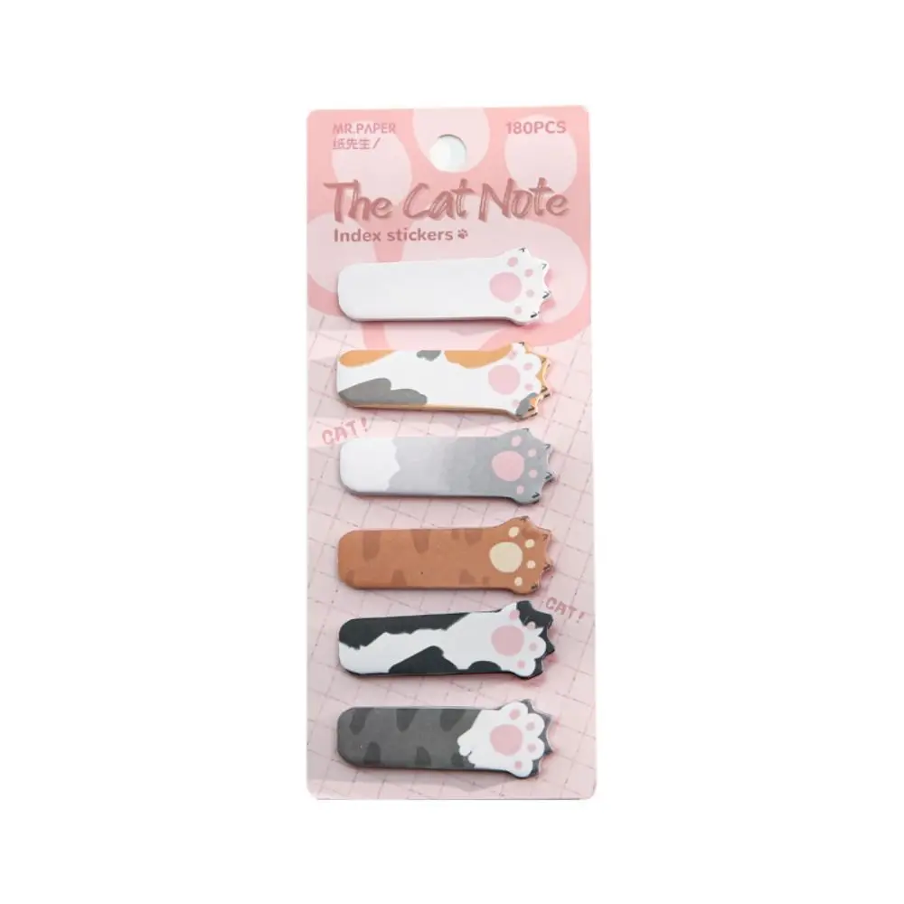 New Paper Cat Index Stickers Cartoon Self Adhesive Cat Note Tabs School Supplies Calendar Marking Labels