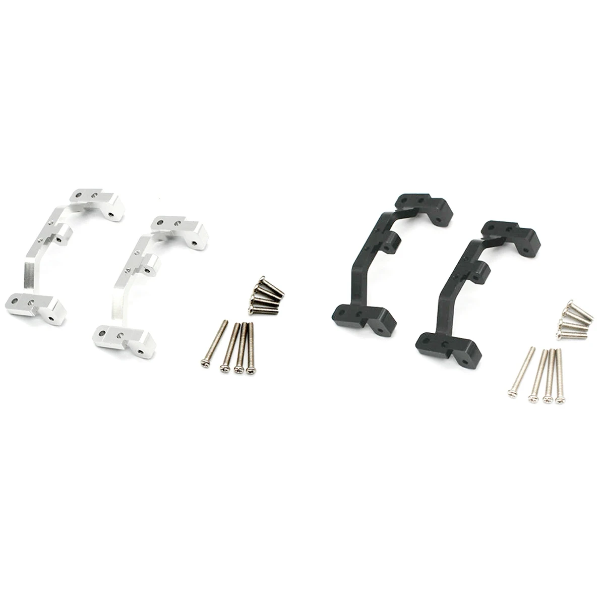 

2Set Metal Pull Rod Base Seat Bracket For MN D90 D91 D99S MN90 MN99S 1/12 RC Car Upgrade Parts,Black & Silver-Y44A