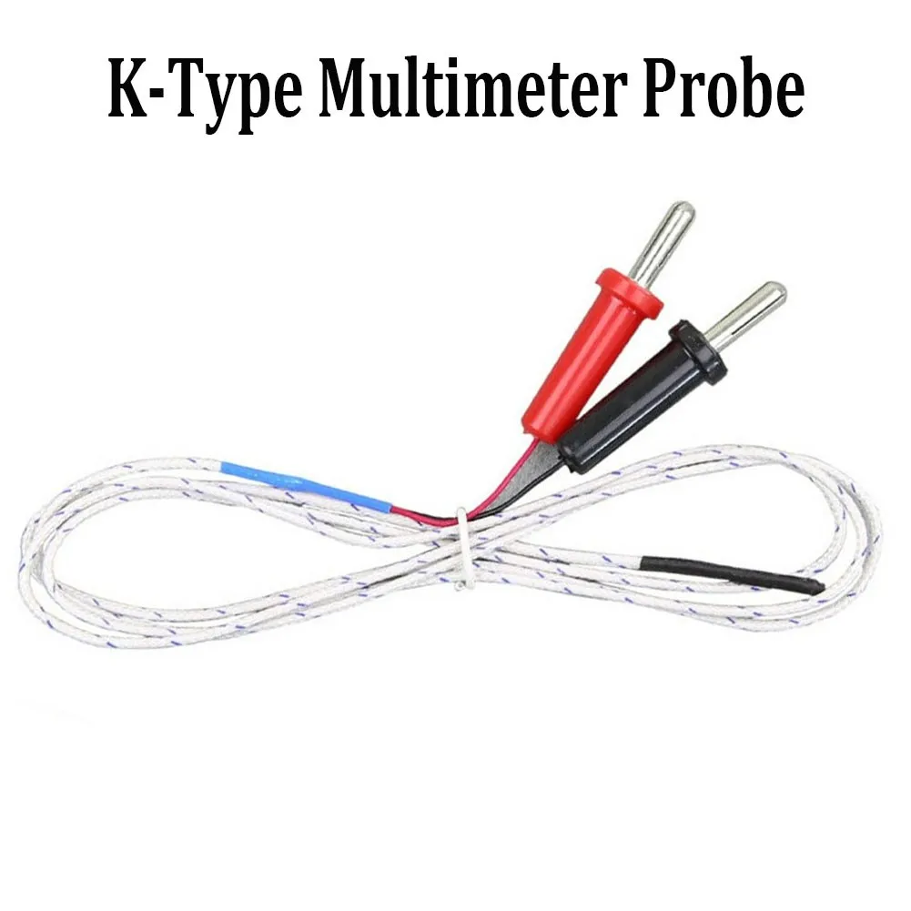 ​K Type Multimeter Probe 1 Meter Multimeter Temperature Thermocouple Probe (Banana ) WRN-01A Probe Probes