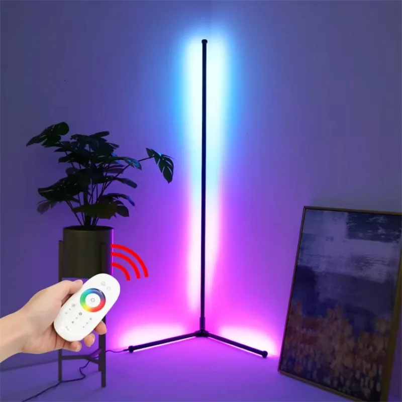 Smart application Bluetooth RGB color-changing monochrome/gradual change atmosphere LED smart corner floor light 156x43.5 cm