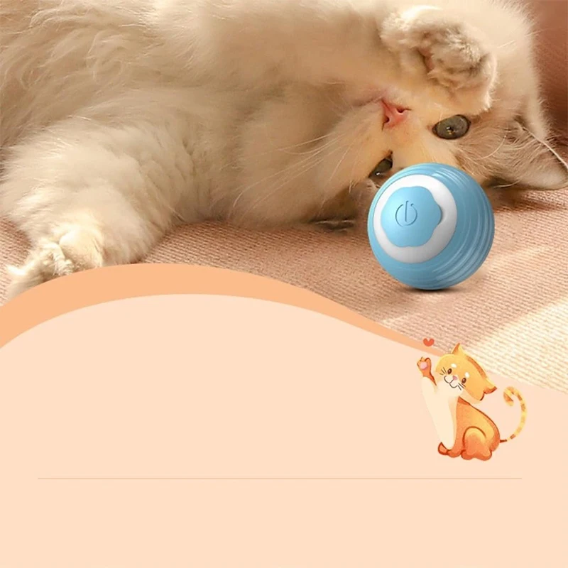 Cat Interactive Ball Training Self-moving Kitten Electric Cat Ball Toys Electronic Automatic Rolling Magic Ball Toys for Cat