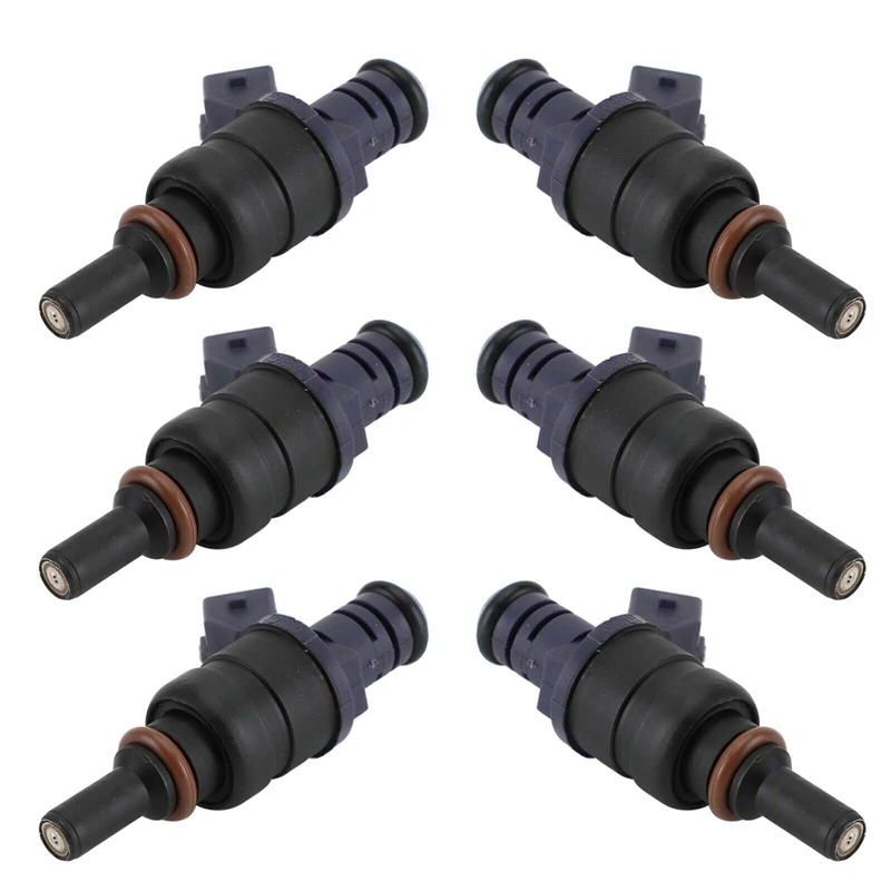 6Pcs Fuel Injector Nozzle FJ663 13641439800 For BMW X3 X5 330I 330Xi 530I Z3 Z42001-2006 3.0L 13537546244 13641427240 Parts