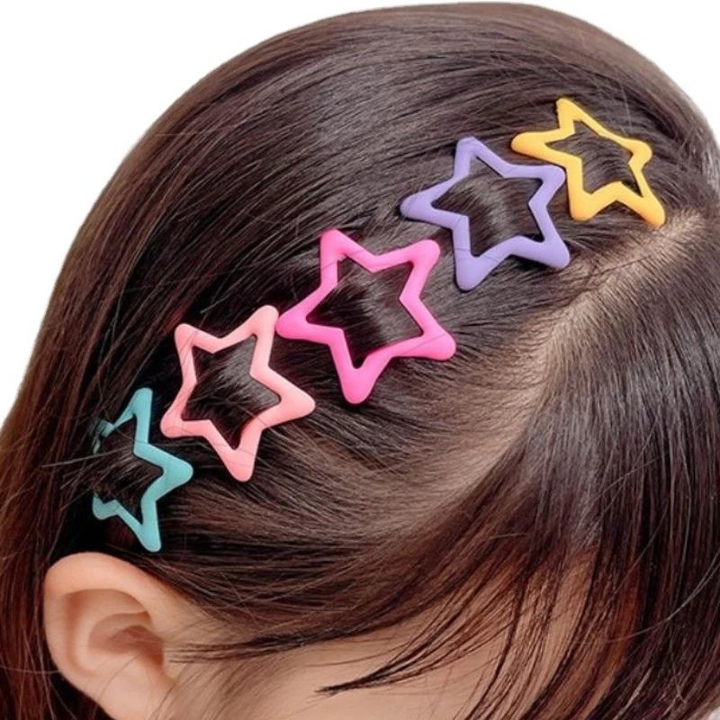 Glow Hairpin In The Dark Star Water Drop Hairclip Candy Color Snap Clip Luminous Barrettes Girls Hair Grip Headdress Accessories