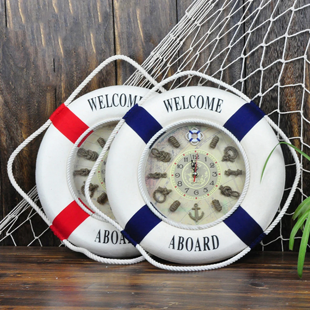 

Mediterranean Nautical Life Buoy Ring Indoor Home Decor Wall Hanging Ring Welcome Sign Wall Nautical Decor