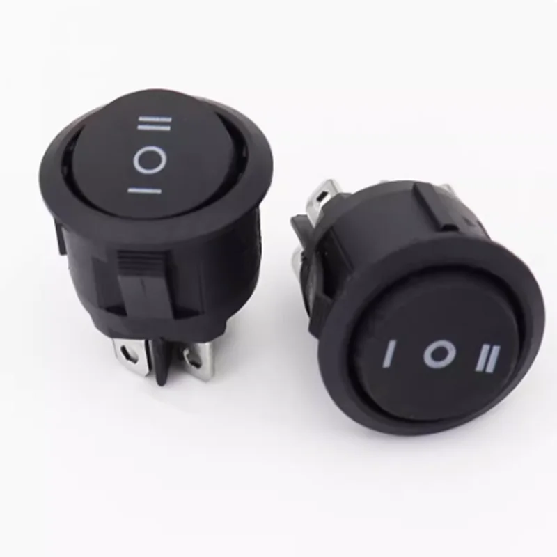 1pcs KCD1 20mm Round Switch 6PIN ON-OFF-ON 3 Position Rocker Switch 10A 125V