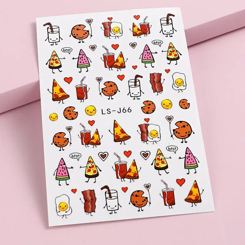 Nail Decoration Cartoon Colorful Sweet Lovely Cute Nail Art Nail Patch Cookies Nail Tool Nail Enhancement Sticker Giraffe Beauty