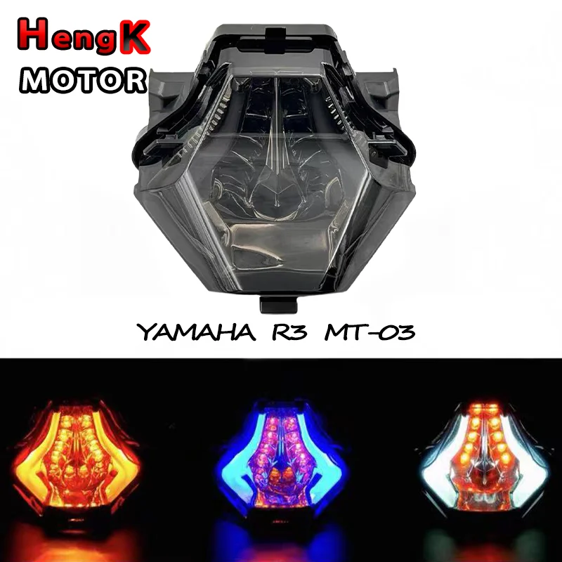 

Подходит для мотоцикла Yamaha R25 R3 MT03 MT25 MT07 FZ-07, модифицированный стоп-сигнал, указатель поворота, встроенный задний фонарь